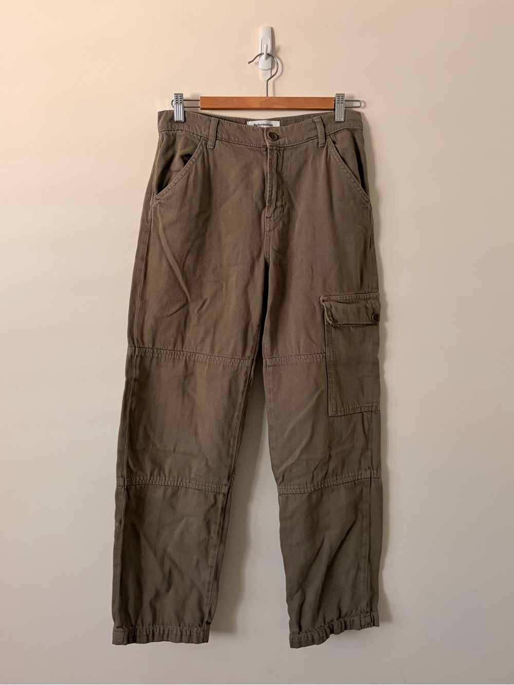 Reformation Olive Utility Cargo Pants